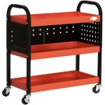 Chariot d'atelier servante atelier � 3 niveaux avec �tag�res, planches suspendues, charge jusqu'� 100 ...