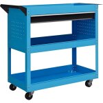 Chariot d'atelier servante atelier � 3 niveaux avec tiroir, porte - outils lat�ral et poign�e, 82x35x76 ...