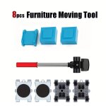 Chariot de d�m�nagement 8 pi�ces avec 4 roues robustes, charge 150 kg, id�al pour lave - linge et r�frig�rateu ...