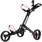 Chariot de golf a 3 roues pliable avec mecanisme de pliage rapide, chariot de golf avec tableau de bord, ...