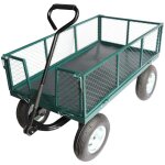 Chariot grillag� m�tal �quip� de quatre pneumatiques 13x350 - 6 dimensions benne 114 x 59 x 30 cm capa ...