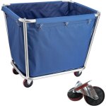Chariot � linge commercial avec roulettes, 350 l, grand panier � linge avec doublure en toile imperm�able ...