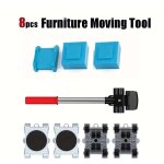 Chariot de meubles 8 pi�ces 4 roues robustes et l�ve - meubles, outil de d�placement de meubles, charge ...