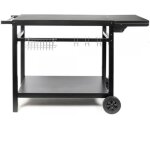 Chariot pour plancha noir / m�tal - livoo - gs170n