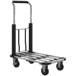 Chariot � plate - forme pliable, chariot de transport manuel 150 kg, chariot de jardin transport pliable, ...