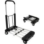 Chariot plateforme extensible aluminium - plateau chargement r�tractable min 44cm max 66cm - 200kg - ...