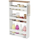 Chariot de rangement  roulettes, desserte de cuisine  4 niveaux avec poigne latrale et roues universelles ...