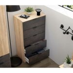Chariot  tiroirs mesquite, hebdomadaire avec 5 tiroirs, commode pour chambre, hebdomadaire moderne, ...