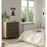 Chariot  tiroirs dmaniero, commode avec 4 tiroirs, commode pour chambre, commode moderne, 76x40h94 cm, ...