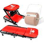 Chariot de visite bm tools mcanicien convertible en sige tabouret d'atelier - garagiste / 2 en 1 - ...