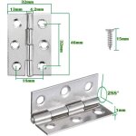 Charni�re inox, 20 pcs petite charniere, (avec 120pcs m4 16mm vis) charni�re, charni�re plate, charni�re ...