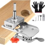 Charni�re jig 35mm cabinet charni�re jig forage avec limite d'arr�t drill bit & gants, alliage d'aluminium ...