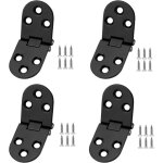 Charni�re noire 4 pi�ces, charni�res pliables � 180 degr�s, charni�re pliante pour table pliante, placard, ...