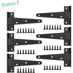 Charni�re en t noire 6pcs m�tal haute qualit� charge max 25kg pour portes et fen�tres installation simple ...