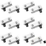 Charni�re pivotante, 6 paires agrafes de porte d?armoire en verre avec goupille ajustable en fer kit ...