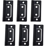 Charni�res pliantes 51 x 25 mm, 6 pi�ces, pour portes encastr�es, silencieuses, noires, pour portes, ...