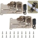 Charni�re pliante autobloquante, 2 pi�ces support de support pliable en acier inoxydable argent� verrouiller ...