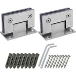 Charnières de porte de douche à 90 degrés avec vis, en acier inoxydable de 4 mm d'épaisseur, pour portes ... Charnières de porte de douche à 90 degrés avec vis, en acier inoxydable de 4 mm d'épaisseur, pour portes ...