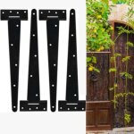 Charniere porte lourde 4 pcs, charni�res en t 12 pouces, charni�re de porte de garage robustes, charni�re ...