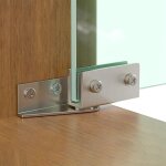 Charni�re de porte en verre pour placard, vitrine, armoire - charni�re en acier inoxydable - pour verre ...