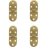 Charni�res rabattables � 180 degr�s en laiton � bord rond avec vis pour meubles, table, machine � coudre, ...