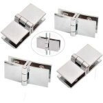 Charnire verre 180 degrs, 4 pices charnire porte verre alliage zinc, charnire serrage porte verre, charnire ...