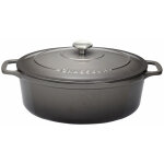 Chasseur - cocotte ovale 31 cm chasseur gris caviar interieur noir