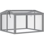 Ch�ssis froid, serre, bac � plantes avec couvercle en bois et polycarbonate, r�sistant aux intemp�ries, ...