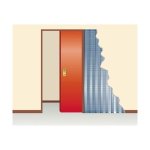 Ch�ssis porte galandage placo fibrotubi - 1100 mm - cloison finie 100 mm - 93020007