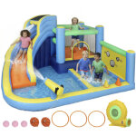 Ch�teau gonflable - aiyaplay - 8 en 1 - souffleur, toboggan, trampoline, piscine � balles - oxford - ...