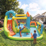 Ch�teau gonflable pour enfants vec piscine et toboggan - ch�teau gonflable 3 - 10 ans avec zone de saut ...