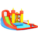 Happy hop - chteau gonflable avec toboggan et piscine 410x385x220cm pvc
