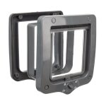 Chatiere - 4 positions - avec tunnel - 20 x 22 cm - gris