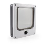 Chatière pour chat magnétique à 4 voies pour chats et petit chiens facile à installer 27x23. 5cm Chatière pour chat magnétique à 4 voies pour chats et petit chiens facile à installer 27x23. 5cm