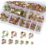 Vente chaude - clip � ressort pour tuyau de carburant, 100pcs colliers de serrage avec bo�te de rangement ...