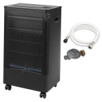 Chauffage d'appoint � gaz praha blue flame �quip� - pr�t � l'emploi livr� avec tuyau et d�tendeur - int�rieur ...