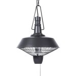 Beliani - chauffage d'extrieur electrique suspendu 36 x 48 cm en forme de lampe en aluminium gris fonc, ...
