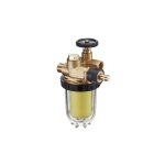 Oventrop - filtre fioul monotube avec retour cot bruleur fitetage male 3 / 8' + cot citerne filetage ...