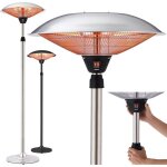 Arebos - chauffage rayonnant debout chauffage radiant pour patio 2 réglages chaleur Arebos - chauffage rayonnant debout chauffage radiant pour patio 2 réglages chaleur