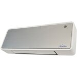 Purline - chauffage soufflant 2000 w faade en verre argent tlcommande et minuterie
