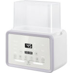 Chauffe biberon baby pour 2 biberons, blanc ? chauffe biberon 4 - en - 1 avec st�rilisateur et r�gulation ...