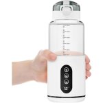 Chauffe - biberon nomade portable sans fil, temp�rature r�glable, biberon de 300 ml pour voyage, voiture, ...