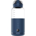 Chauffe biberon sans fil bleu pour b�b� nomade, chauffe biberon portable charge usb, temp�rature r�glable, ...