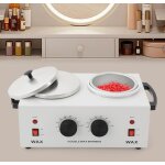 Chauffe - cire double 2 x 400 ml - chauffe - cire professionnel - 200 w - temp�rature r�glable (0 - 100 ...