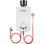 Chauffe - eau  gaz propane / butane 10l, chauffe - eau  gaz instantans 20kw avec housse de pluie - ...