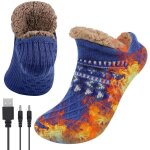 Chaussettes chauffantes �lectriques pour femme et homme ? semelle antid�rapante ? doublure polaire ? ...