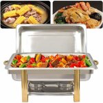 Chauffe - plats 9l, chauffe - plats en acier inoxydable uffets chauffants pour f�tes, mariage, banquets, ...