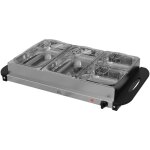 Chauffe - plats électrique 300w 58 - 85°c 2 x 2, 4l + 2 x 1l - couvercles inclus, poignées - acier inox ... Chauffe - plats électrique 300w 58 - 85°c 2 x 2, 4l + 2 x 1l - couvercles inclus, poignées - acier inox ...