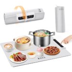 Chauffe plat electrique, silicone portable plaque chauffante, r�glable chauffe plat 60 - 100?, mat�riau ...