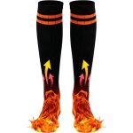 Chaussettes chauffantes, chauffage rapide et durable, chaussettes d'hiver chauffantes longues, pour les ...